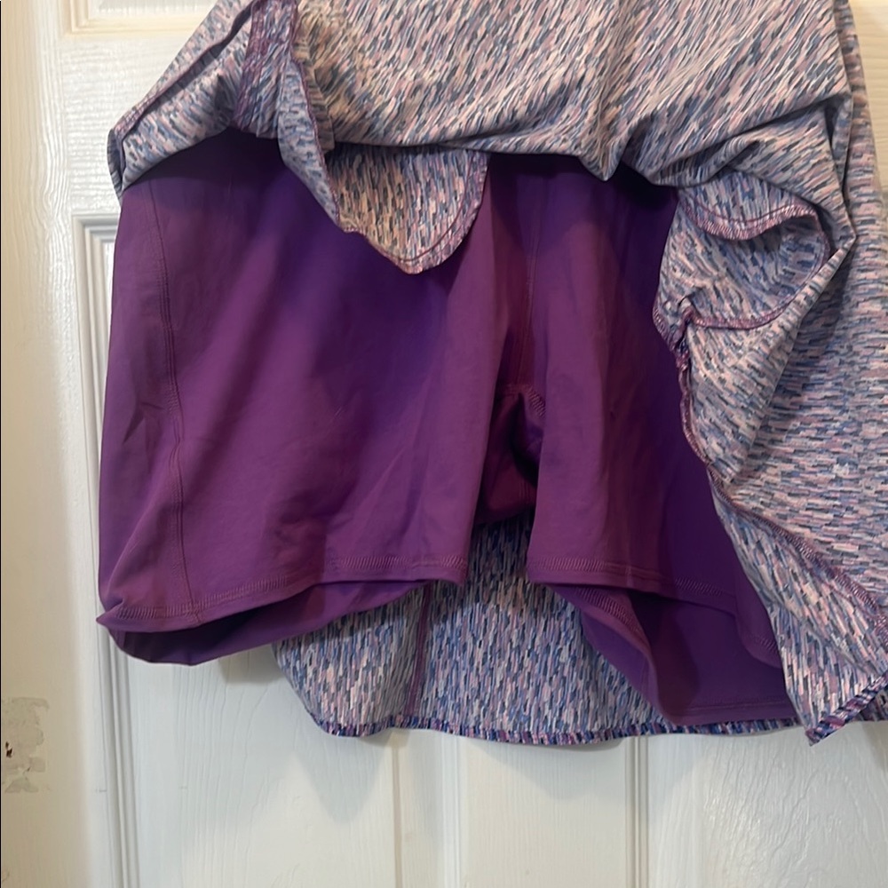 Talbots Purple and White Pleated Skort - Picture 5 of 5